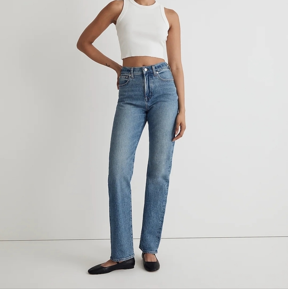 Madewell Tall '90s Straight Jean in Enmore wash size 32 tall NWT